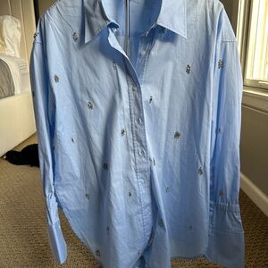 ALC Monica Crystal-embellished Cotton Shirt
Never worn, but tags removed